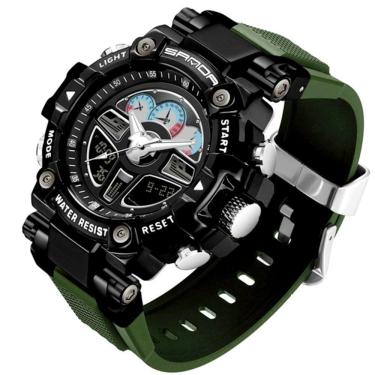 Imagem de Relógio Masculino De Quartzo Esportivo Luxo Relógio Digital Verde