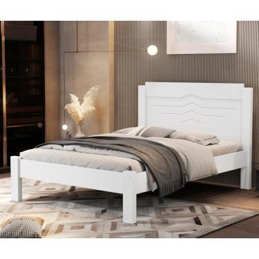 Imagem de Cama Casal Com Cabeceira Jade Branco