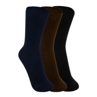 Imagem de 3 Pares Meias Social Punho Canelado 100% Poliamida Trifil 7001, Preto,