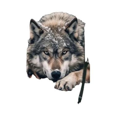 Imagem de Pôster De Lobo Preto, Animal Selvagem Predador, Arte Moderna Para Deco