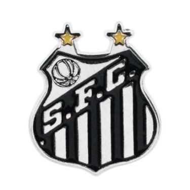 Imagem de Broche Metal Escudo Time 2.5x2cm - Santos-Unissex