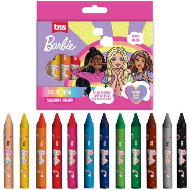 Imagem de GIZ DE CERA JUMBO BARBIE - 12 CORES - TRIS