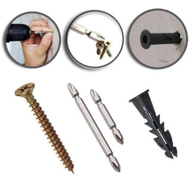 Imagem de 500 Parafusos Phillips C/bucha 6mm Anel- total 1000 Unidades - Komprak