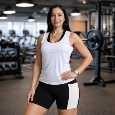 Imagem de Camiseta REGATA Dry Fit MALHA FRIA POLIAMIDA + SHORT Leg Legging COM B