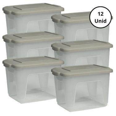 Imagem de Kit 12 Potes Organizador Caramelo 3L Com Tampa - GIOTTO