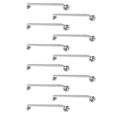 Imagem de Barra de Apoio Alca 80cm kit 11 Uni Acessibilidade Cadeirante Idoso Deficiente Box Banheiro Seguranca Corredor Corrimao