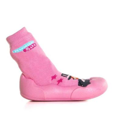 Imagem de Meia Infantil Grendene com Solado 22805 Rosa, 22