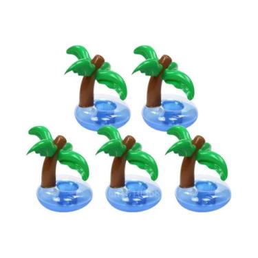 Imagem de Suporte Inflável Rosa Para Bebidas Em Formato De Flamingo, Boia De Pis