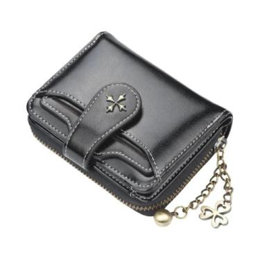 Imagem de Carteira Curta Feminina Com Franjas, Porta-Cartões Multifuncional, Bol