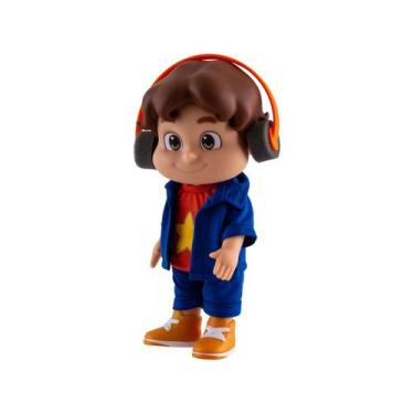 Imagem de Boneco JP Mecanizado Youtuber Fala 14 Frases Baby Brink 1056, Azul e V