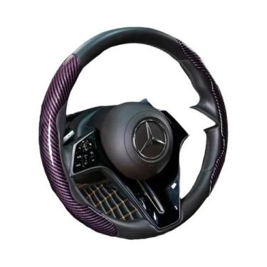 Imagem de Capa Universal Antiderrapante Para Volante De Carro Em Fibra De Carbon