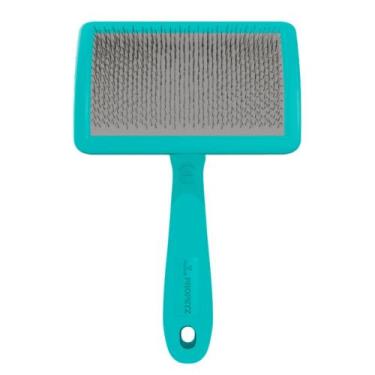 Imagem de Rasqueadeira Curva Grande com Bolinhas Azul Propetz Pet Original