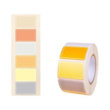 Imagem de Etiquetas Adesivas Coloridas Impermeáveis, Pacote Com 500, Cores Sólid