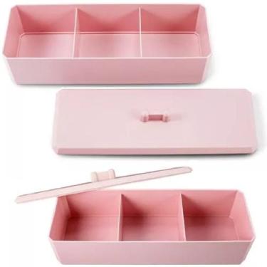Imagem de 2 Organizador Cosméticos Jóias com Tampa Jacki Design Rosa
