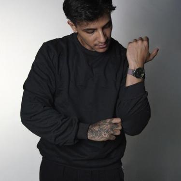 Imagem de Moletom Careca Masculino sem Capuz Inverno Quentinho Blusa de Frio Cas