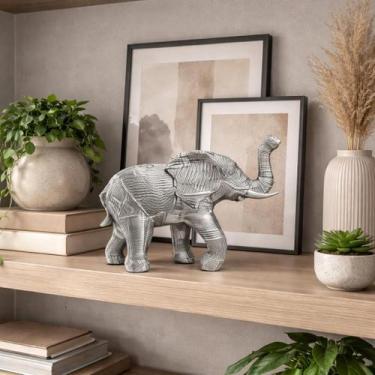 Imagem de Elefante Decorativo em Resina Sofisticação Elegância Decoração - Parai
