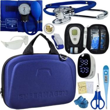 Imagem de Kit Enfermagem Estagio Super Luxo Medidor de Glicose Completo Premium,