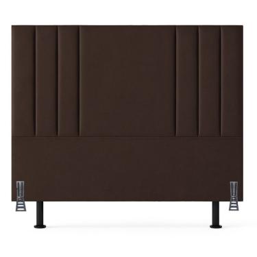 Imagem de Cabeceira Estofada Grecia Queen Corino 160x126x8cm Marrom Online Confort