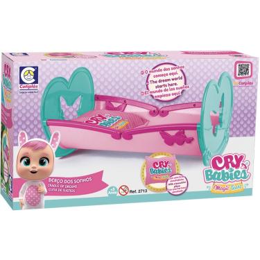 Imagem de Acessório para Bonecas Berço dos Sonhos Cry Babies para Brincar de Cuidar do Bebê com A...