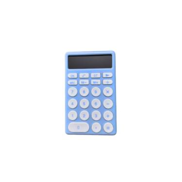 Imagem de Calculadora Yins Brasil YP8800 12 Dígitos Candy Color com Teclas Emborrachadas e Visor Inclinado Azul