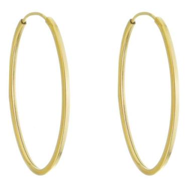 Imagem de Brinco Argola 20 Mm Em Ouro 18k 750 Dourado - Jetta
