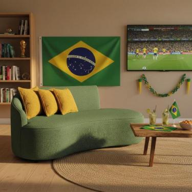 Imagem de Sofá 2 Lugares Orgânico 160cm Morgan Napoli Hidrorepelente D03 - D Ros