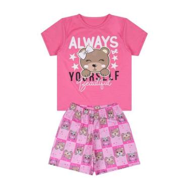 Imagem de Pijama Infantil Menina Chiclete - Alemara, 4