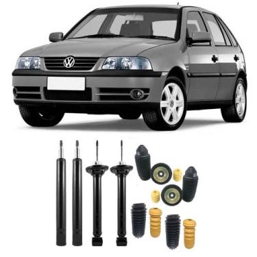 Imagem de 04 Amortecedores + 04 Kits Batentes Gol G3 1995 Até 2005 Dianteiro e T
