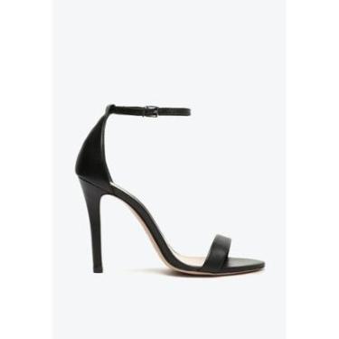 Imagem de Sandália Salto Alto Gisele em Couro Preto Schutz-Feminino