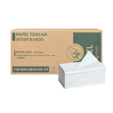 Imagem de Papel Toalha Interfolhado Folha Dupla 22,5x20 2000 Fls Ipel
