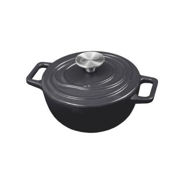 Imagem de Caçarola de Ferro Fundido Esmaltado 18 cm Oxford Aroma Cinza