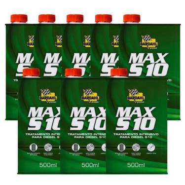Imagem de Kit 8 Aditivo Diesel Bardahl Max S10 500ml Limpeza Injetores Performan