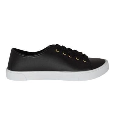 Imagem de Tênis Casual Feminino Moleca Tradicional Cadarço 5296.510, Preto, 35