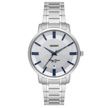 Imagem de Relógio ORIENT feminino prata azul FBSS1163 S1SX
