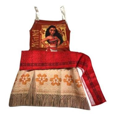 Imagem de Fantasia Da Moana Infantil Feminina Cosplay Carnaval - Festalinda, PP,