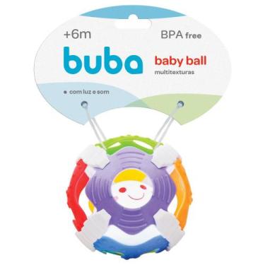Imagem de Bola BUBA Maleável com Luz e Som - Baby Ball Multi Textura