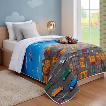 Imagem de Edredom Infantil Dupla Face Happy Day Cidade 160x245 Sultan