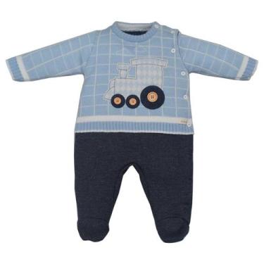 Imagem de Macacão Tricô Fleece Bebê Menino Tomas Inverno Upi Uli -, P
