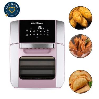 Imagem de Fritadeira Elétrica Forno Air Fryer Oven Britânia Rosa 12L 1800W Bfr21