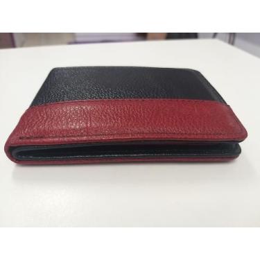 Imagem de Carteira masculina  Ouro Preto/vermelho - Recuo fashion bag 