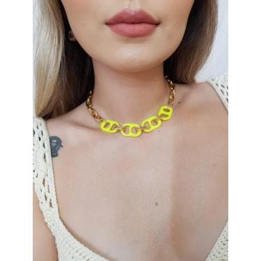 Imagem de Colar Lacre de latinha Tendência Barbie Core folheado a Ouro - Dondoca
