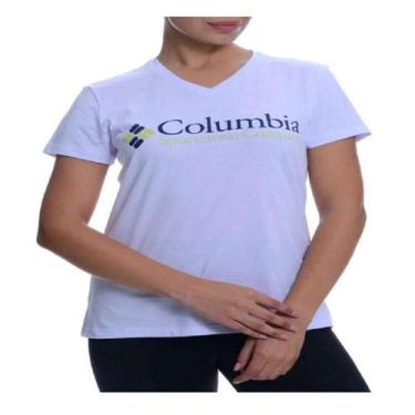 Imagem de Camiseta Columbia CSC Brand Retro Fem, Branco, P