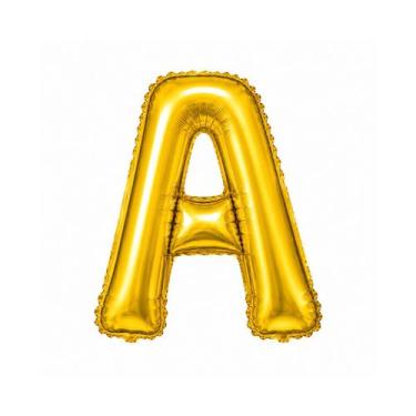 Imagem de Balão Metalizado Letra A 16 Polegadas Dourado Brilhante - Ponto das Fe