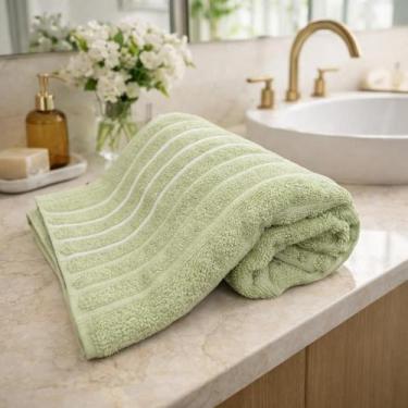 Imagem de Toalha de Rosto Wave Macia 100% Algodão Corttex Jacquard 450g/m2 Ondul