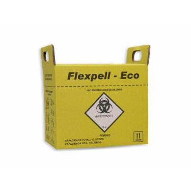 Imagem de Coletor Perfurocortante 13lt Amarelo Infectante - Eco - Flexpell, 13LT