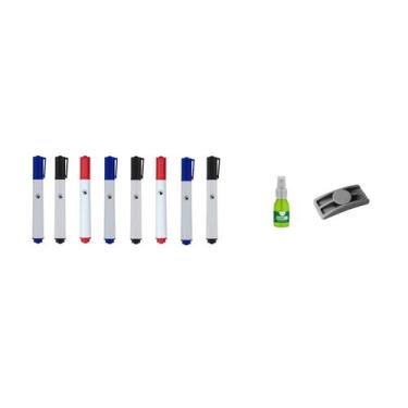 Imagem de KIT 01 Apagador Plástico Para Quadro Branco Com Porta Canetas 9074 STA