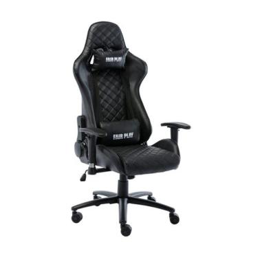 Imagem de Cadeira Gamer Giratória Fair Play Fratini Preto - Fratini Móveis