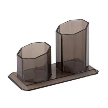 Imagem de Porta objetos duplo de mesa fume waleu