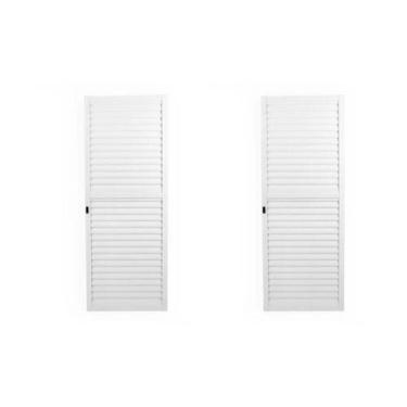 Imagem de Kit com 2 Portas de Alumínio de Correr Sobrepor 215x70cm Laminada Reve