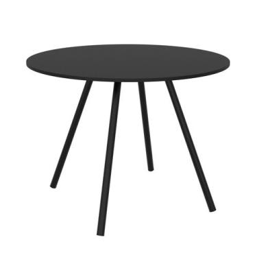 Imagem de Mesa Redonda 90cm Pé Palito Débora Preto/Fosco - Devan Móveis